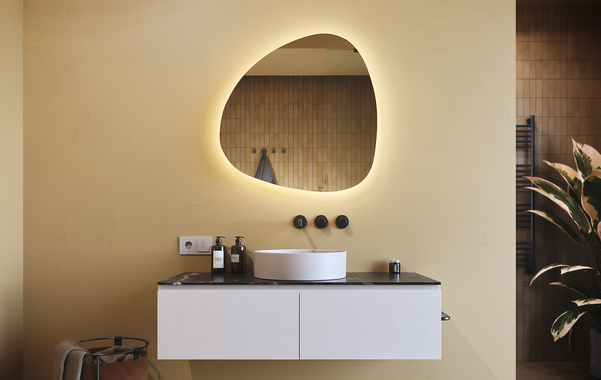 Mirror illumination.