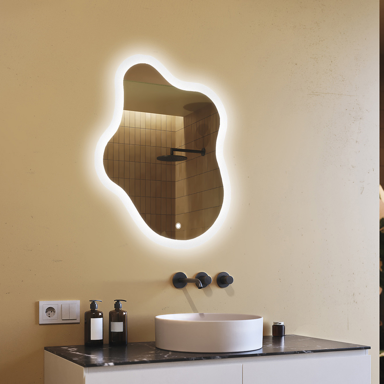 BADSPIEGEL MIT LED BELEUCHTUNG