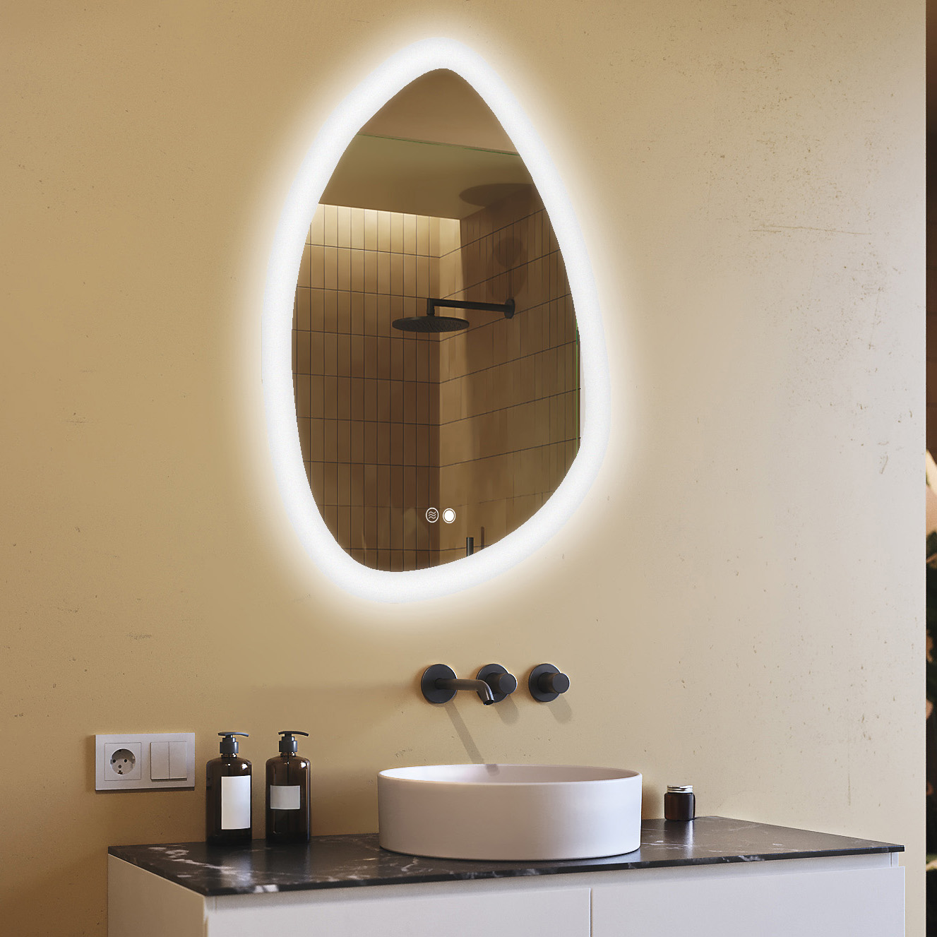 BADSPIEGEL MIT LED BELEUCHTUNG